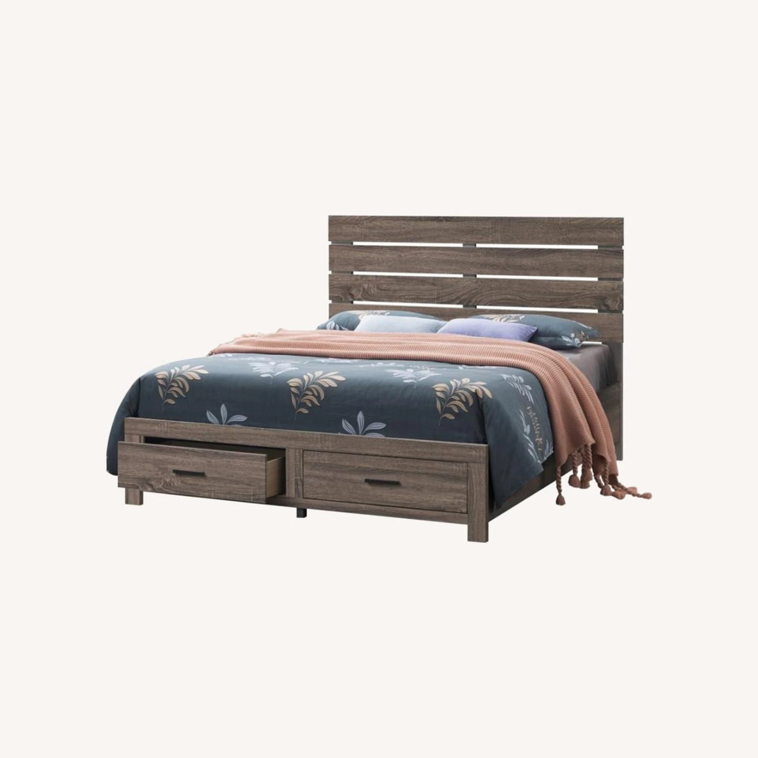 Other King Bed In Barrel Oak W/ 3D Paper Laminate