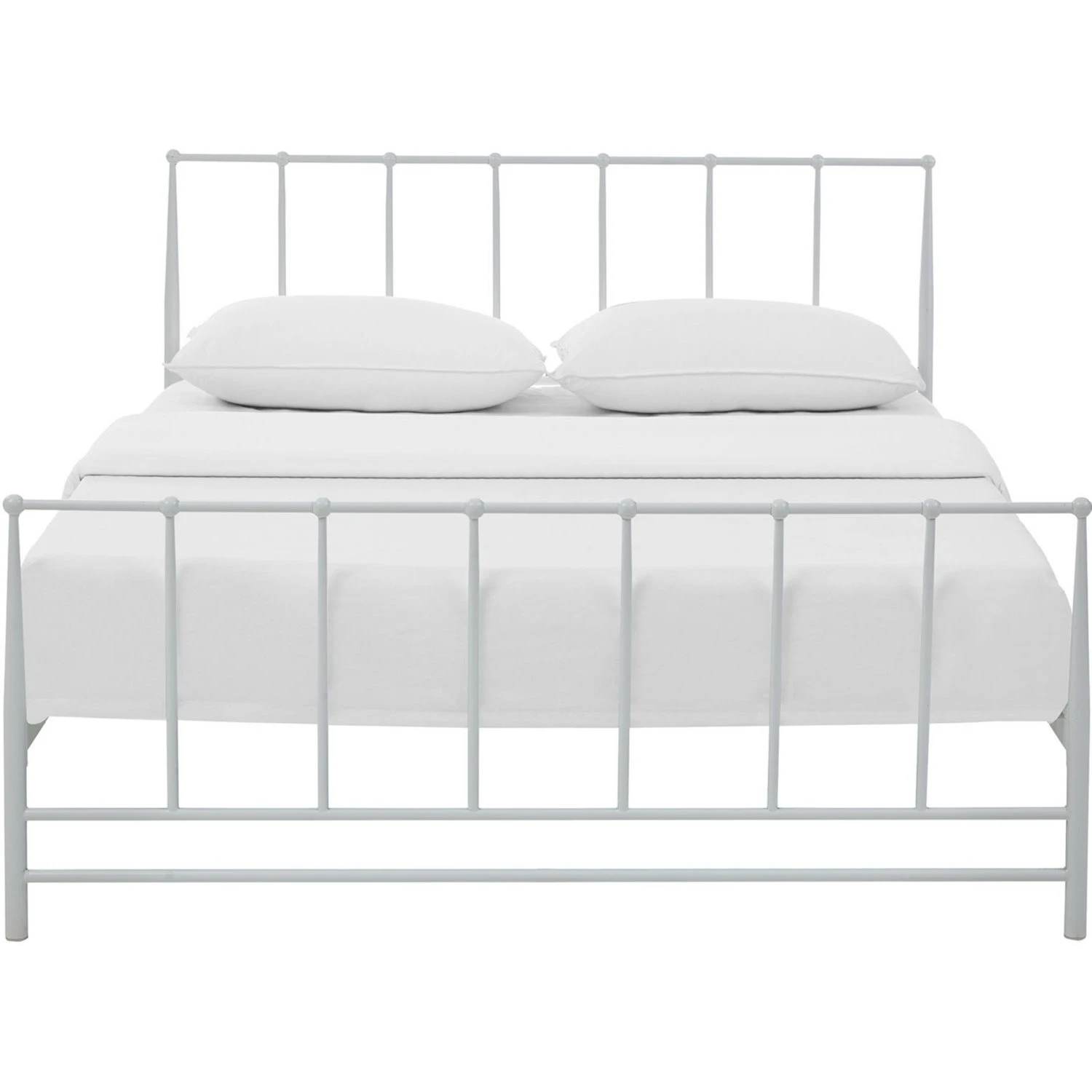 Other Modern King Bed In White Coated Steel Frame - Image 2