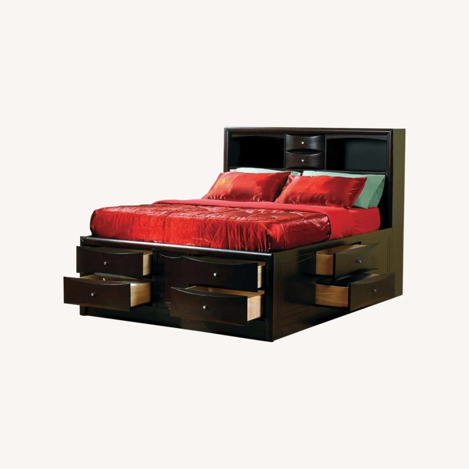Other King Bed In Deep Cappuccino Solid Hardwood Finish