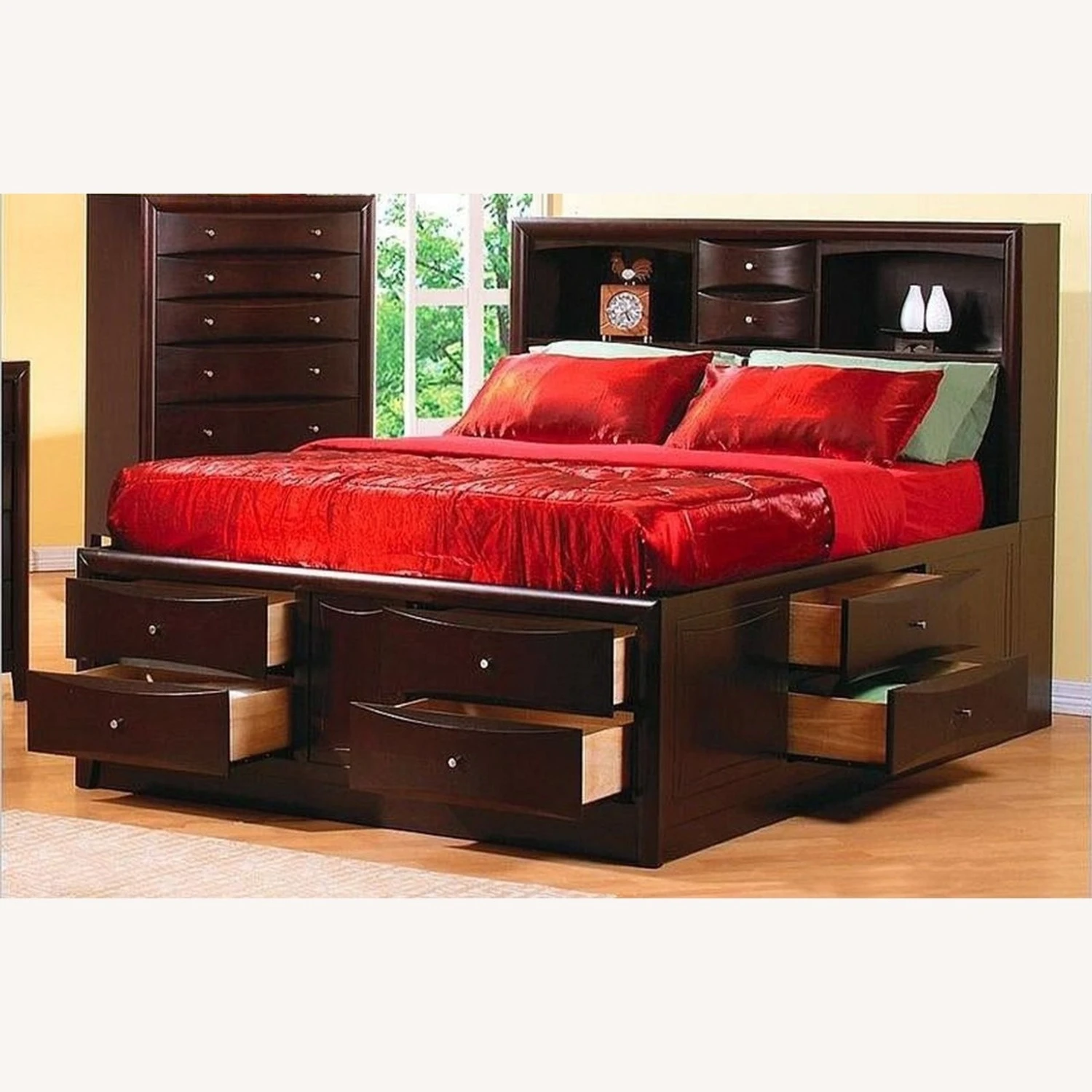 Other King Bed In Deep Cappuccino Solid Hardwood Finish - Image 6