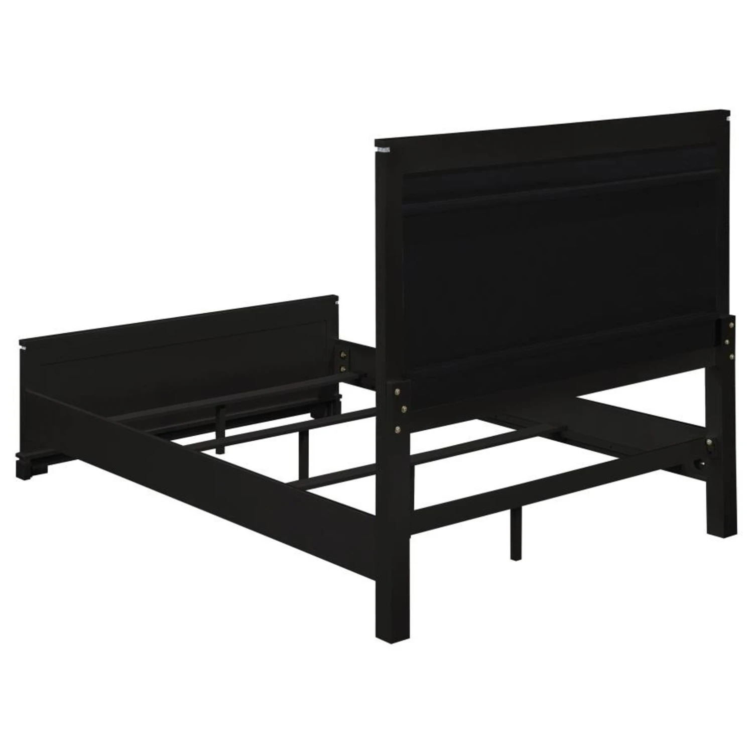 Other King Bed In Black Wood With Silver Velvet Finish - Image 8