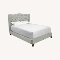 Z Gallerie King Jameson Bed Bella Velvet Grey