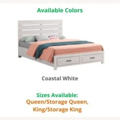 Other King Panel Bed In Coastal White Finish