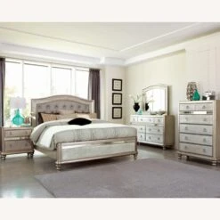 Other King Bed In Platinum Metallic Finish