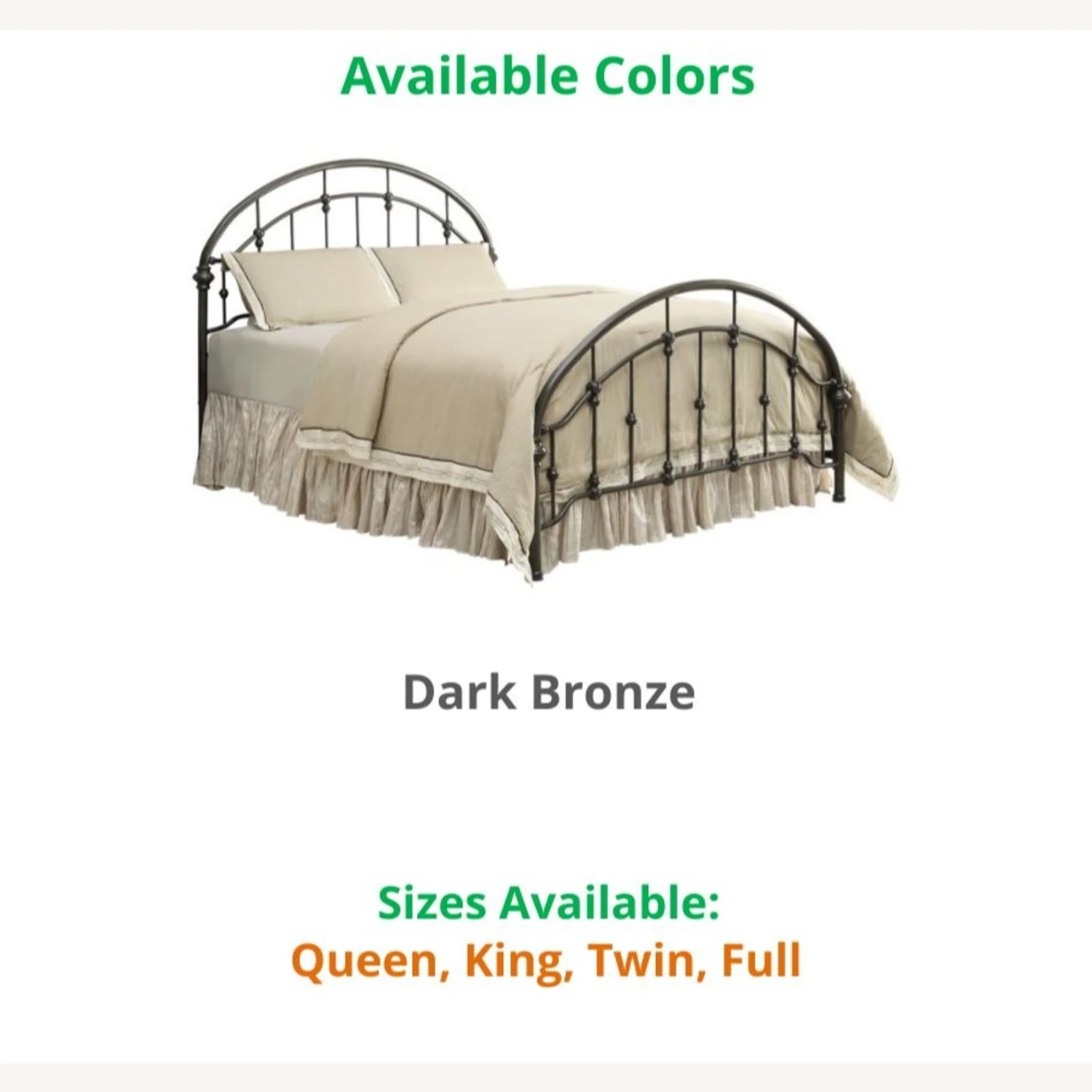 Other Full Bed In Dark Bronze Metal Frame Finish - Image 4