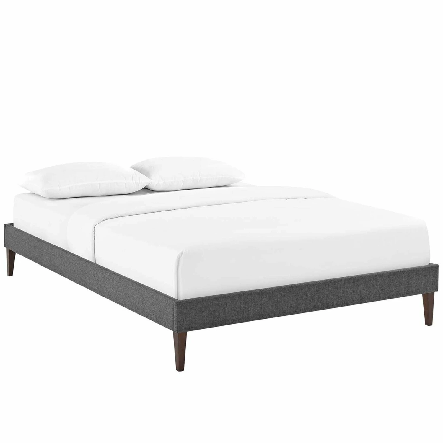 Other Full Bed In Gray Fabric W/ Squared Tapered Legs - Image 3