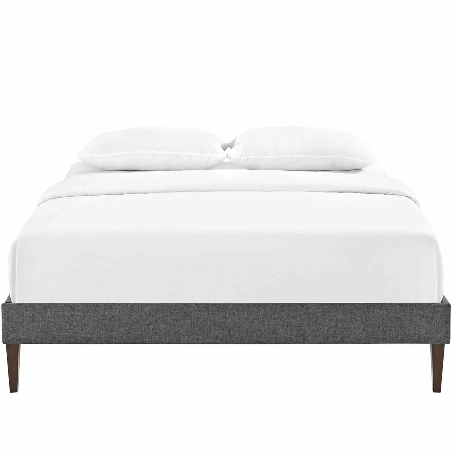 Other Full Bed In Gray Fabric W/ Squared Tapered Legs - Image 5