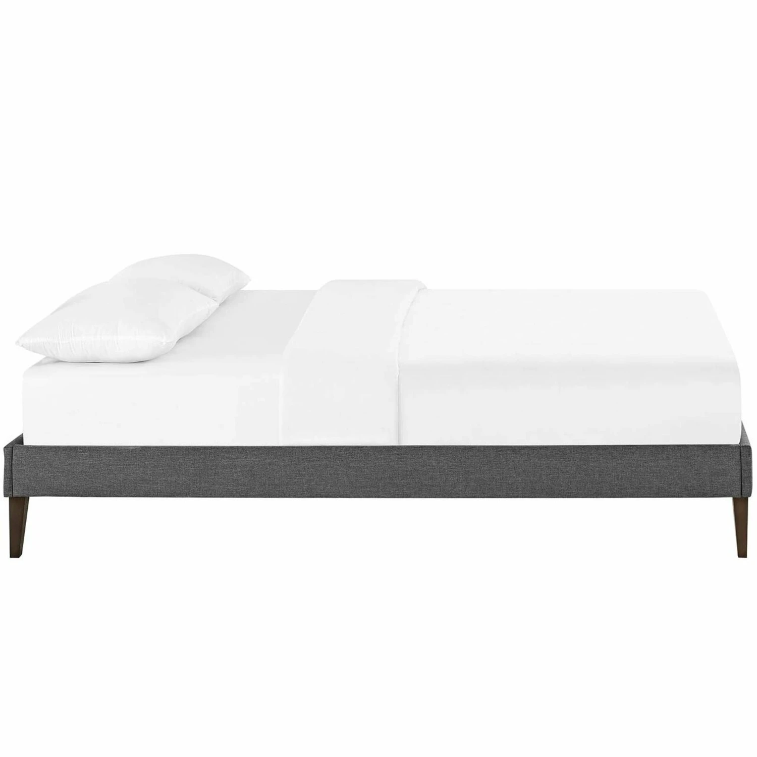 Other Full Bed In Gray Fabric W/ Squared Tapered Legs - Image 6