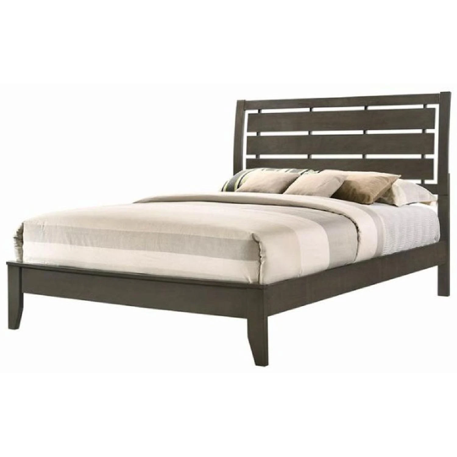 Other Modern Full Bed W/ Clean Lines In Dark Grey Finish