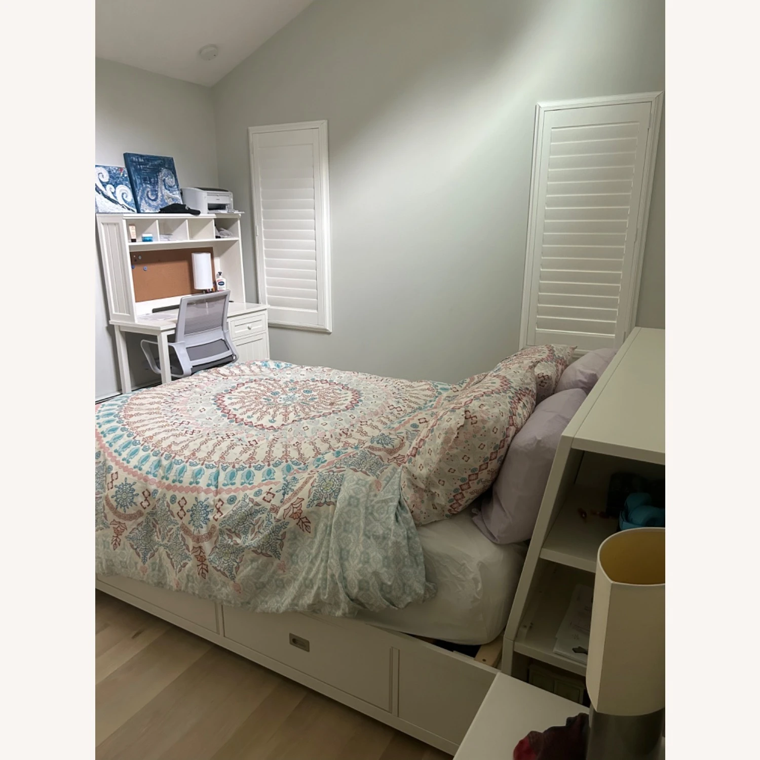 Findley Storage Bed White Full - Image 4