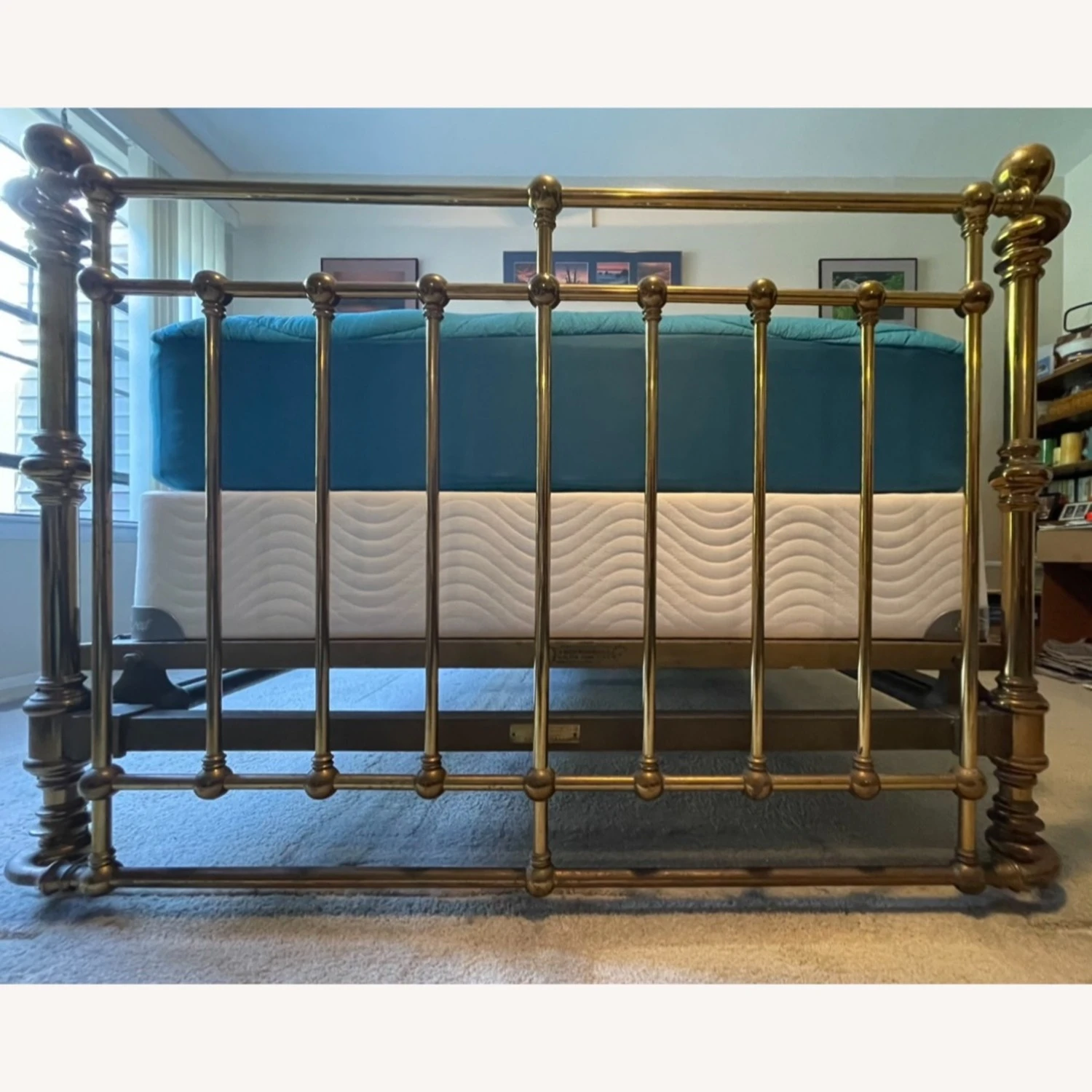 Vintage Antique Full Size Brass Bed Frame