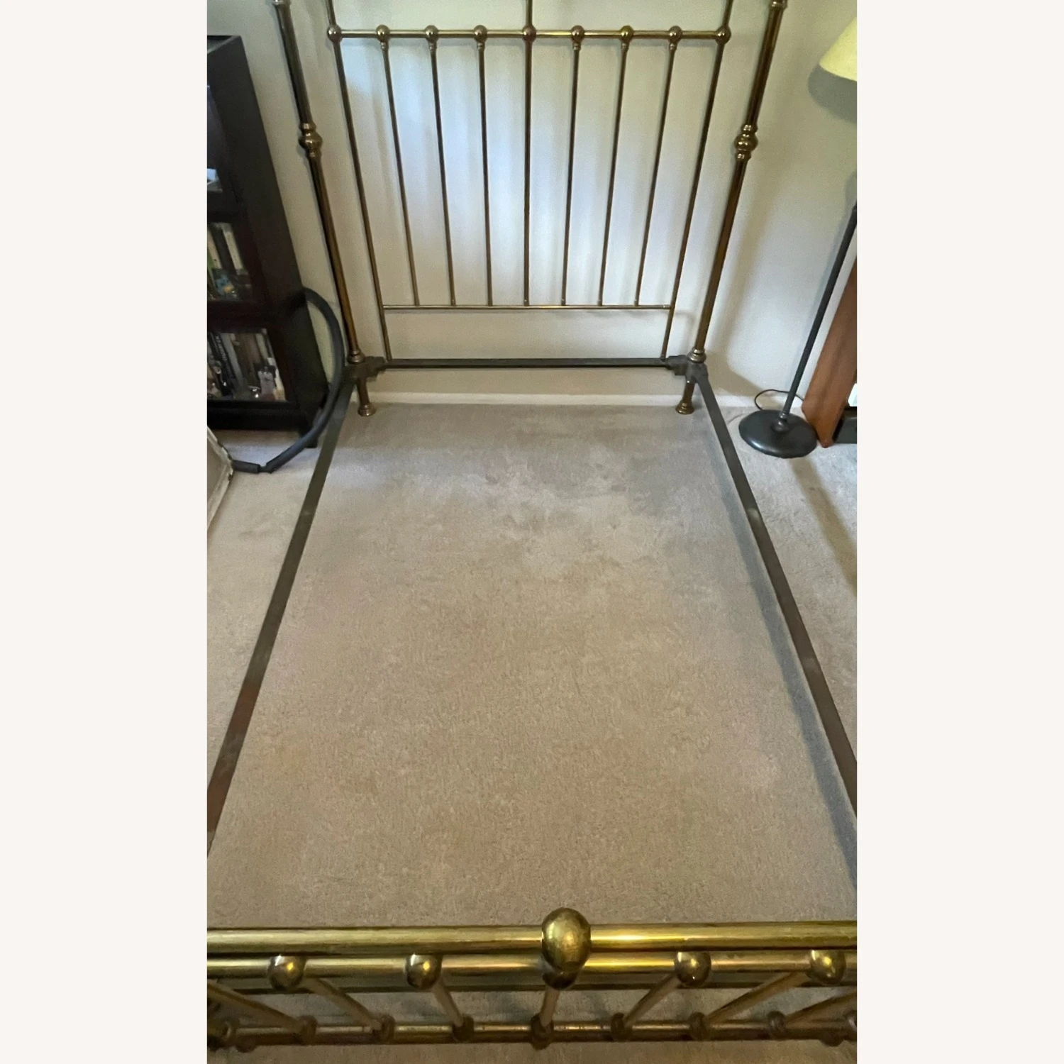 Vintage Antique Full Size Brass Bed Frame - Image 2