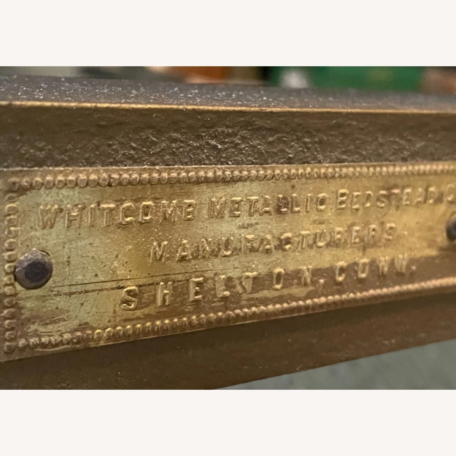 Vintage Antique Full Size Brass Bed Frame - Image 4