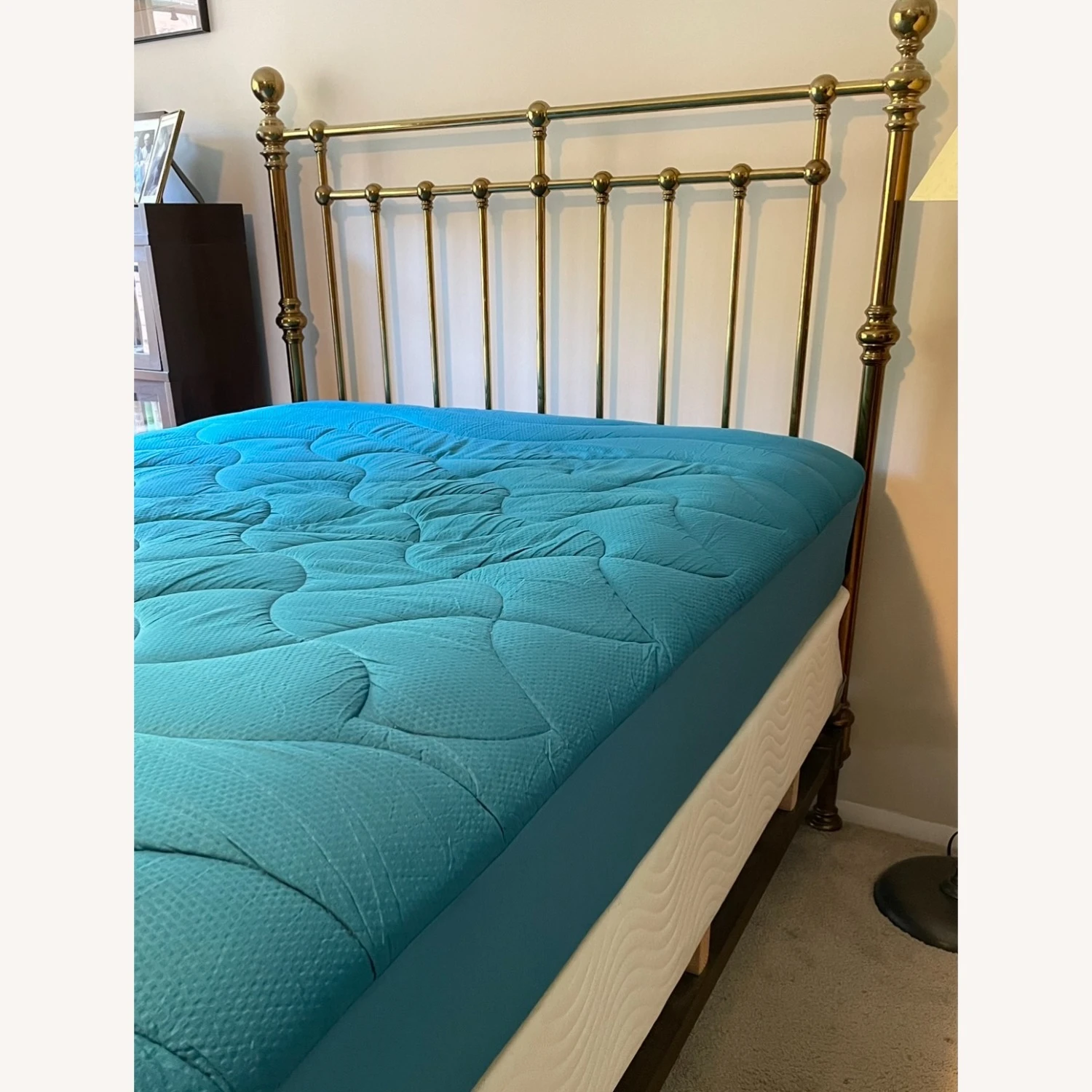 Vintage Antique Full Size Brass Bed Frame - Image 5