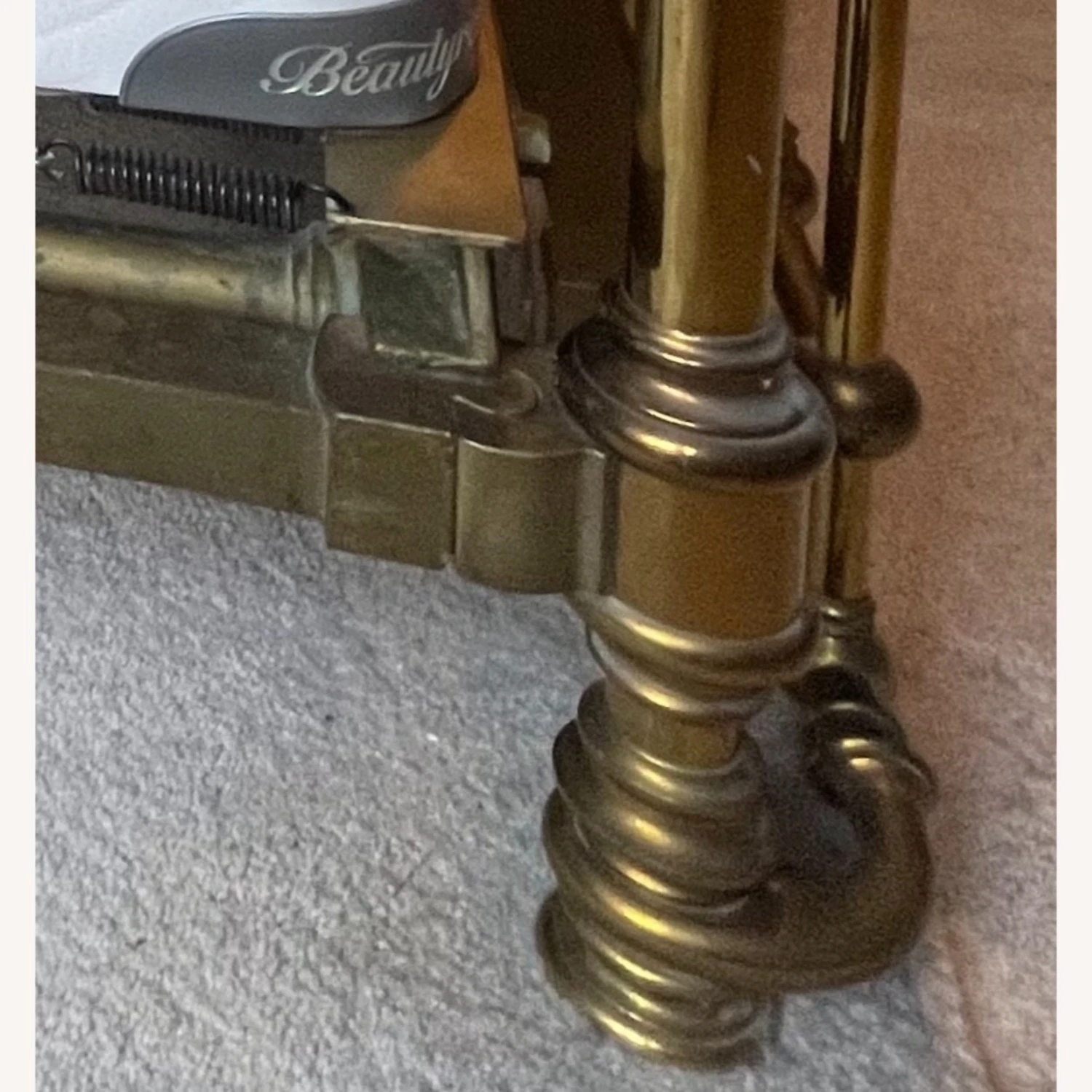 Vintage Antique Full Size Brass Bed Frame - Image 10