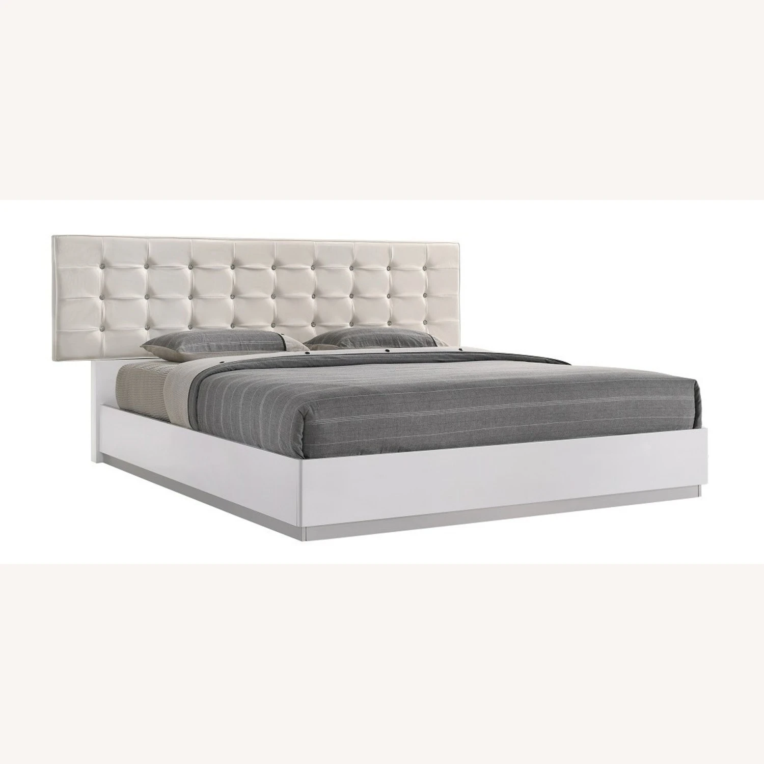 Other Full Platform Bed In White Lacquered Finish - Image 3
