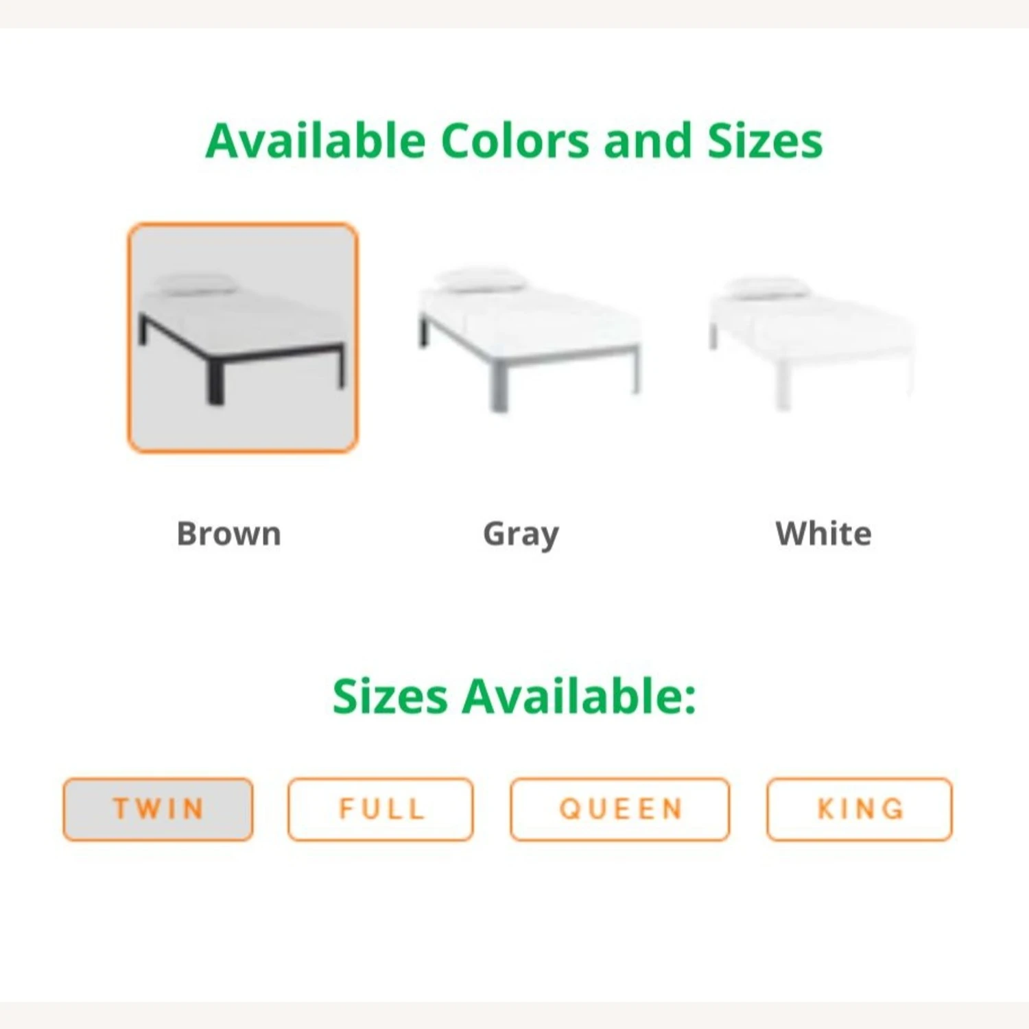 Other Full Bed Frame In Gray Sturdy Steel Finish - Image 6