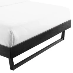 Other Full Bed Frame In Black & Angular Wood Legs