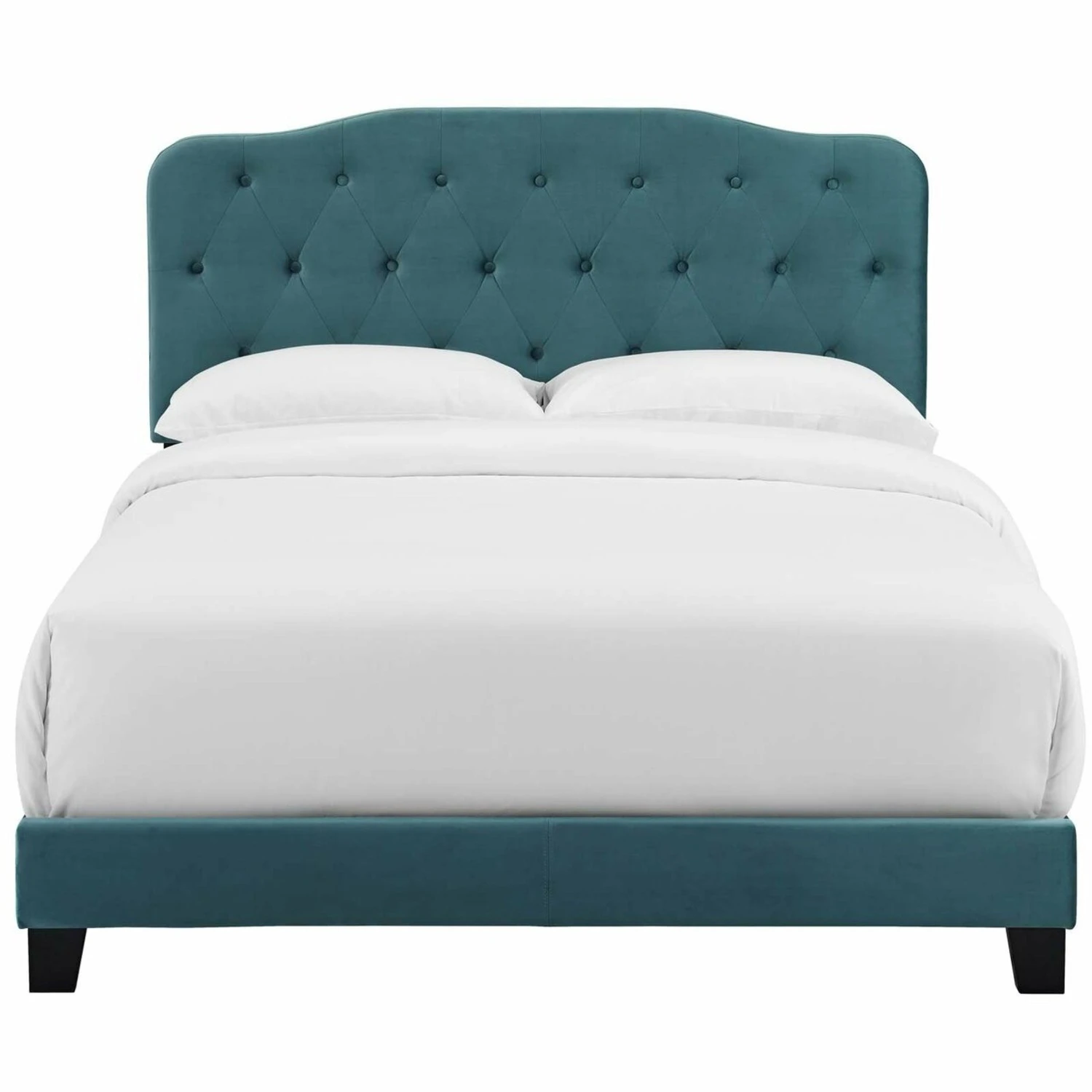 Other Chic Style Full Bed In Sea Blue Performance Velvet