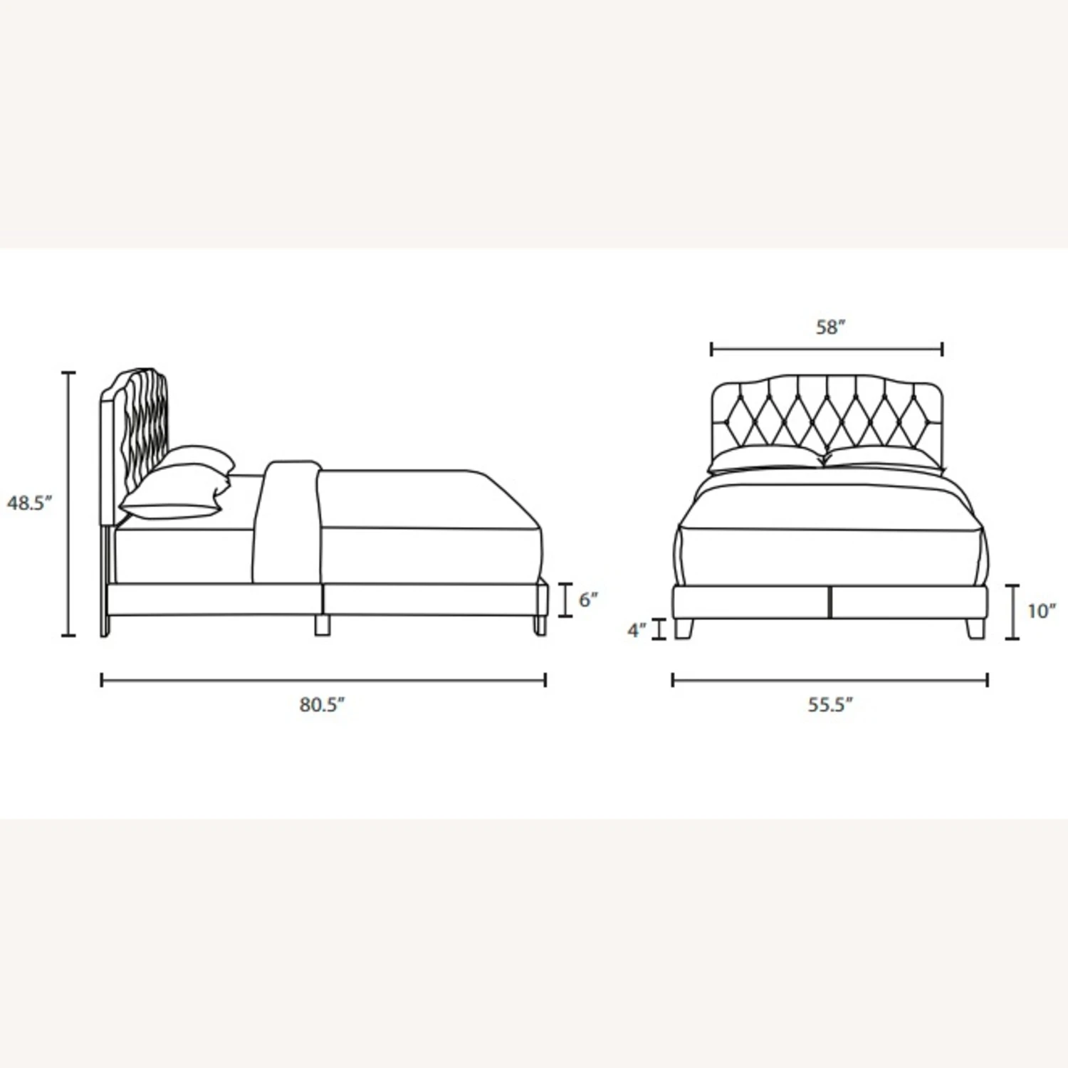 Other Chic Style Full Bed In Sea Blue Performance Velvet - Image 2