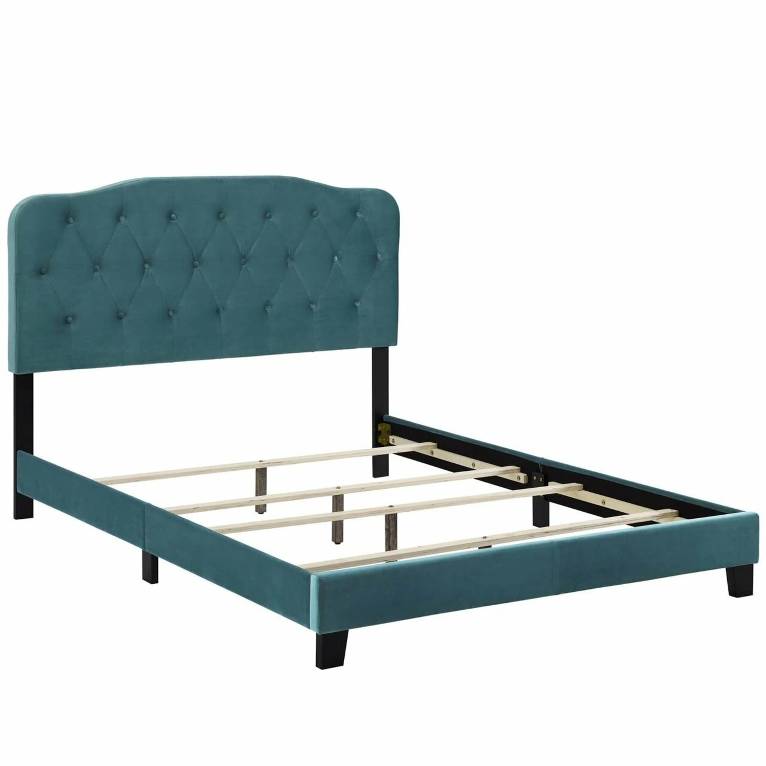 Other Chic Style Full Bed In Sea Blue Performance Velvet - Image 5