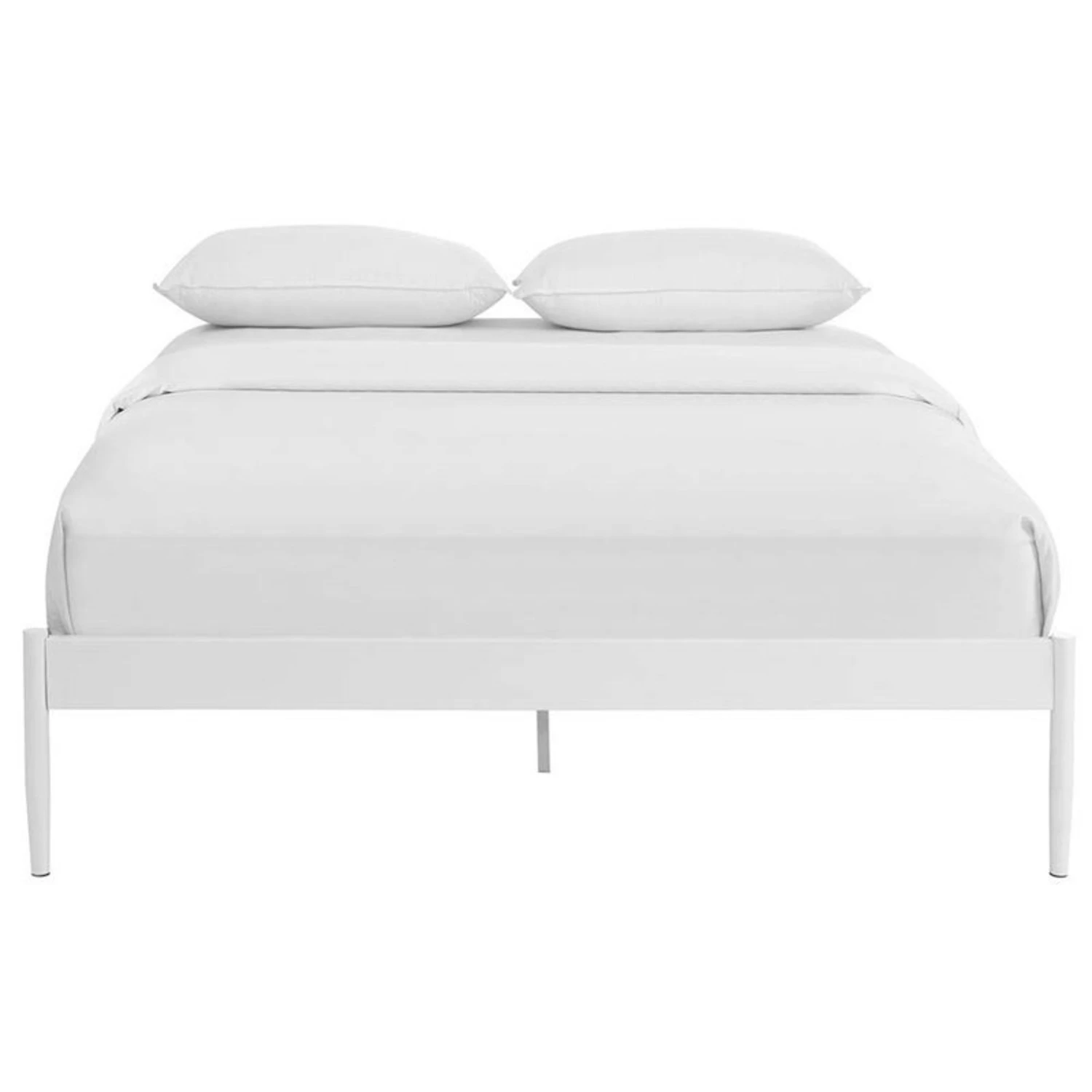 Other Full Bed In White Frame W/ Tapered Dowel Legs - Image 4