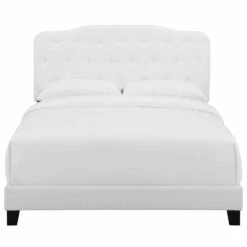 Other Contemporary Style Full Bed In White Fabric Finish