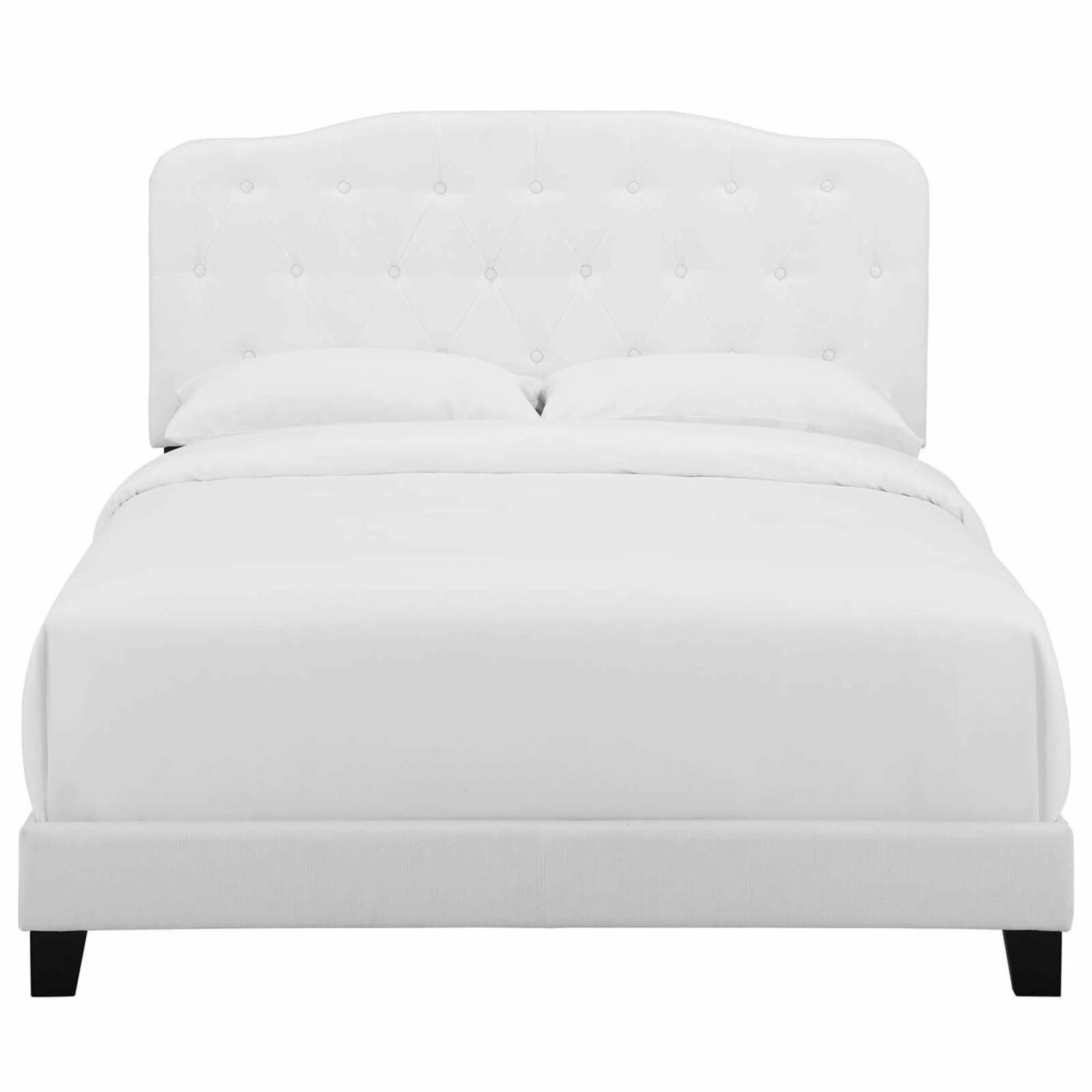 Other Contemporary Style Full Bed In White Fabric Finish