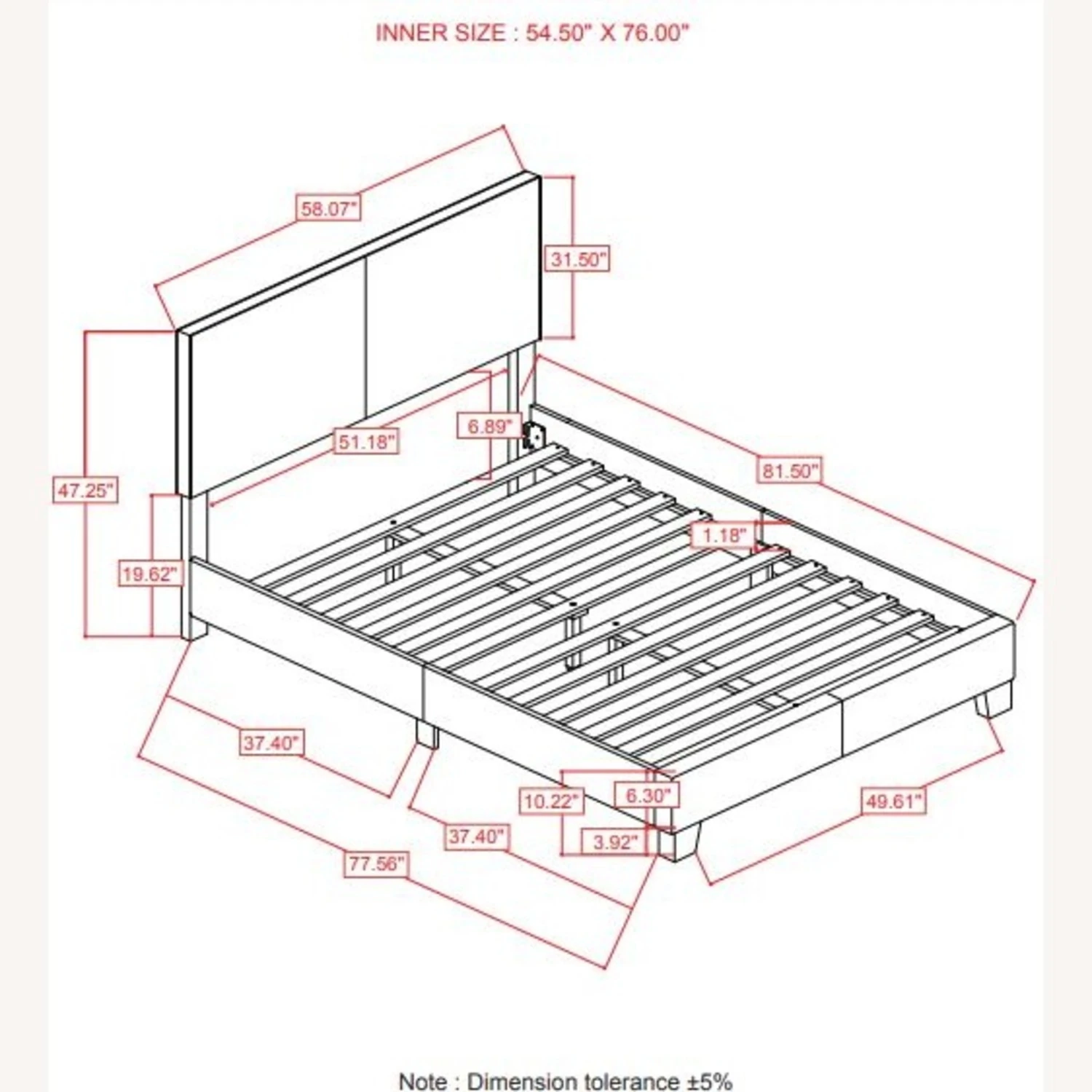 Other Modern Full Bed In Black Finish - Image 7