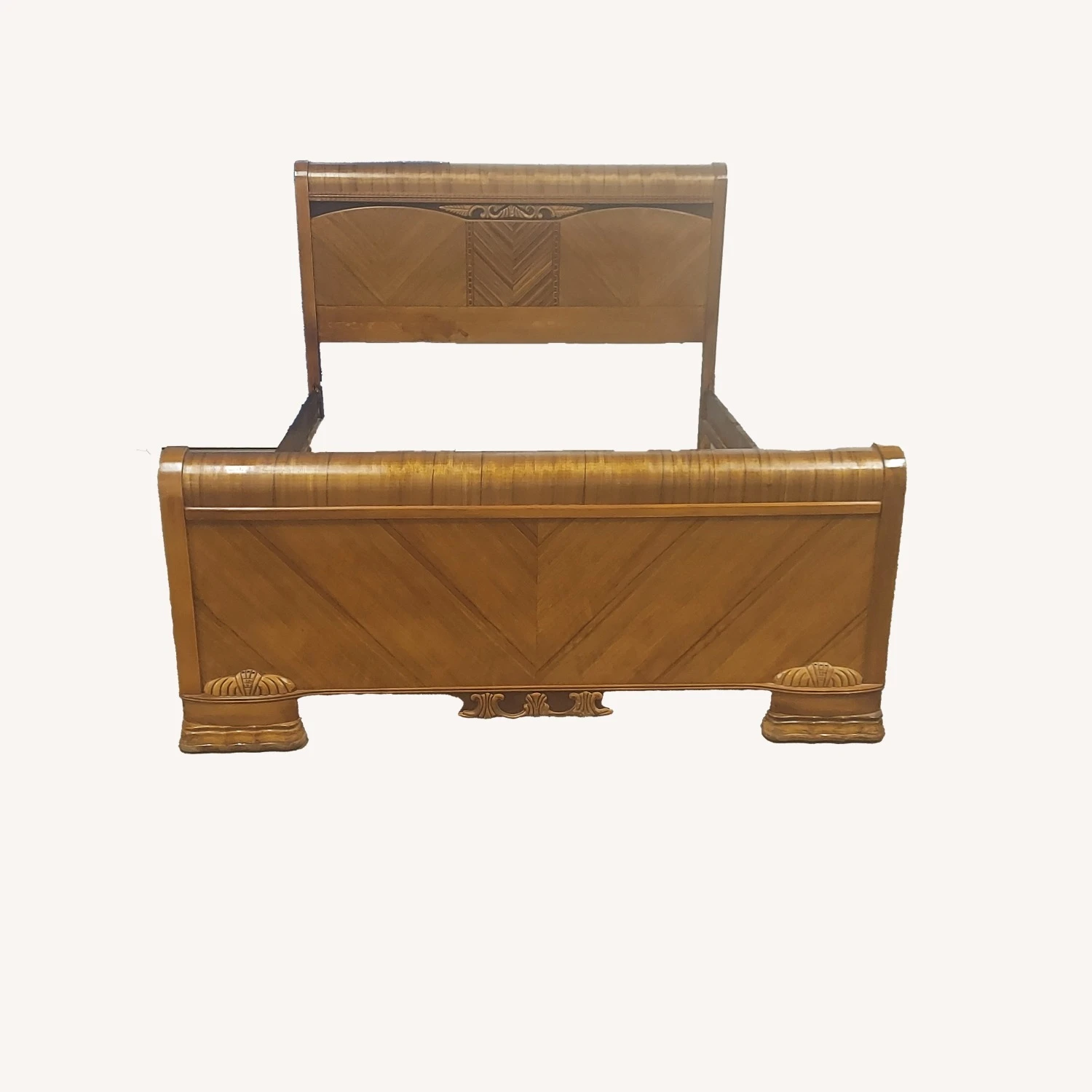 Art Deco Waterfall Full Size Bed - Image 6