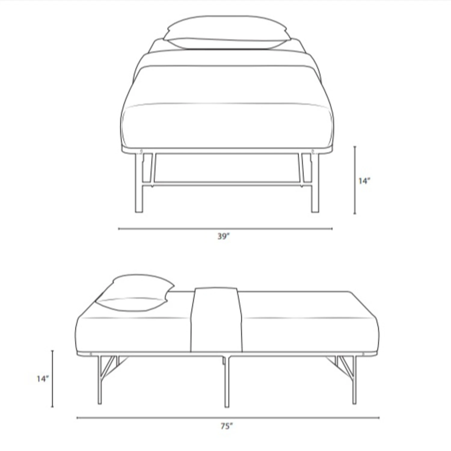 Other Twin Bed In Brown Stainless Steel Metal Frame - Image 8