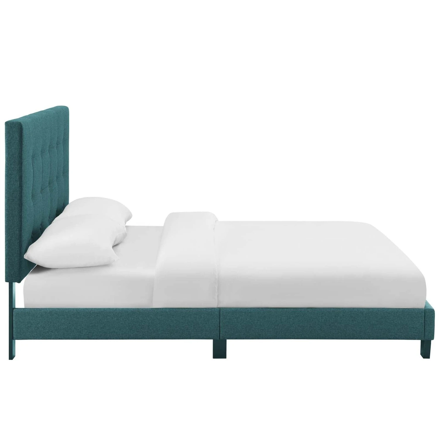 Other Modern Platform Full Bed In Teal Fabric Finish - Image 3