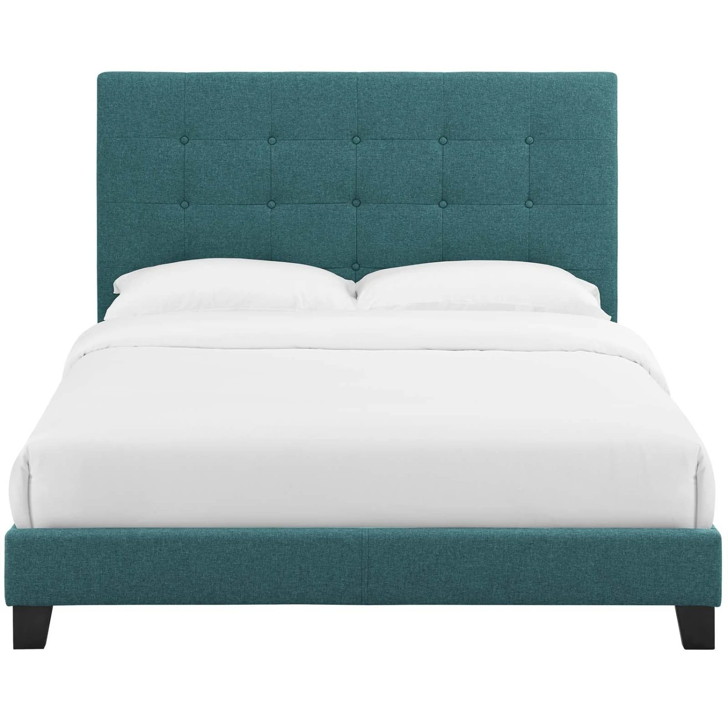 Other Modern Platform Full Bed In Teal Fabric Finish - Image 4