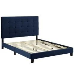 Other Full Bed In Midnight Blue W/ Tufted Button Finish