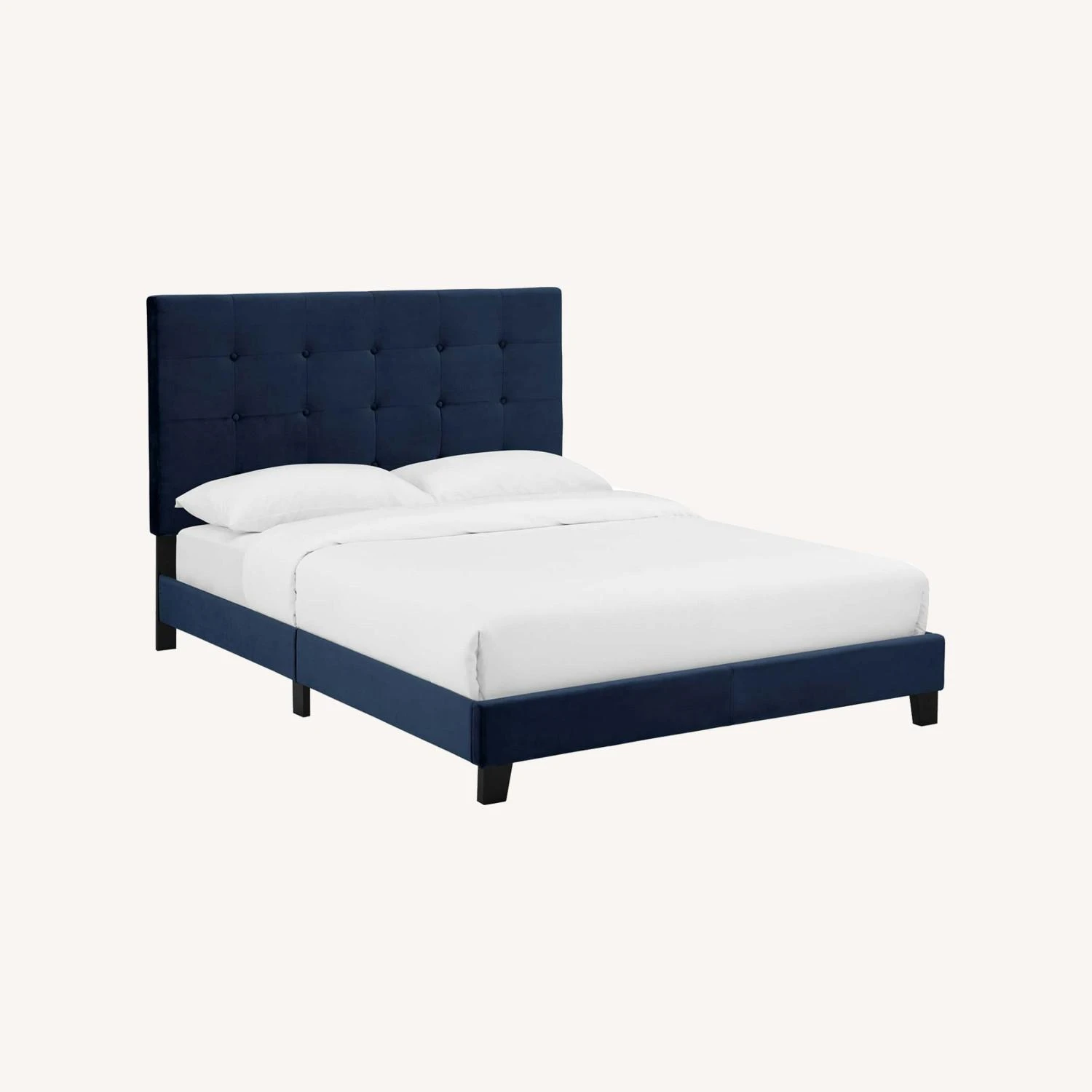 Other Full Bed In Midnight Blue W/ Tufted Button Finish - Image 3