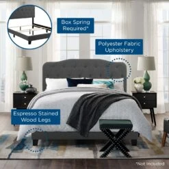 Other Contemporary Style Full Bed In Gray Fabric Finish