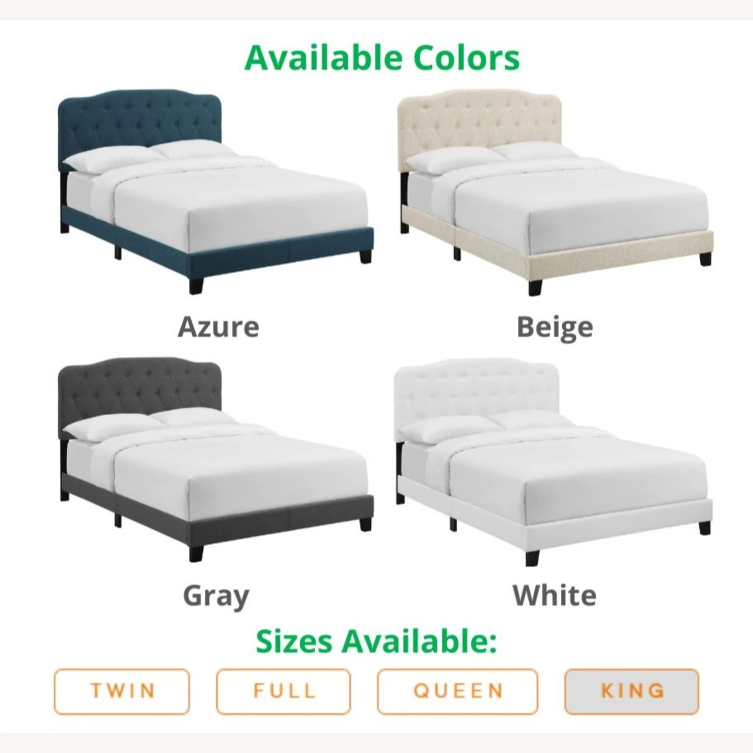 Other Contemporary Style Full Bed In Gray Fabric Finish - Image 3