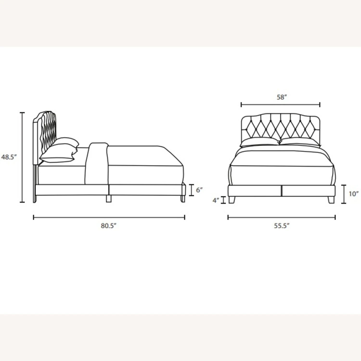 Other Contemporary Style Full Bed In Gray Fabric Finish - Image 9