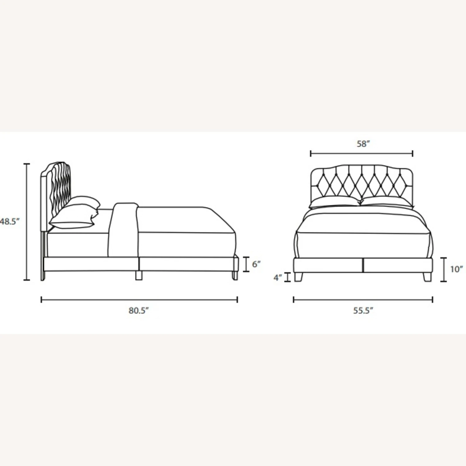Other Full Bed In White Button-Tufted Faux Leather - Image 2