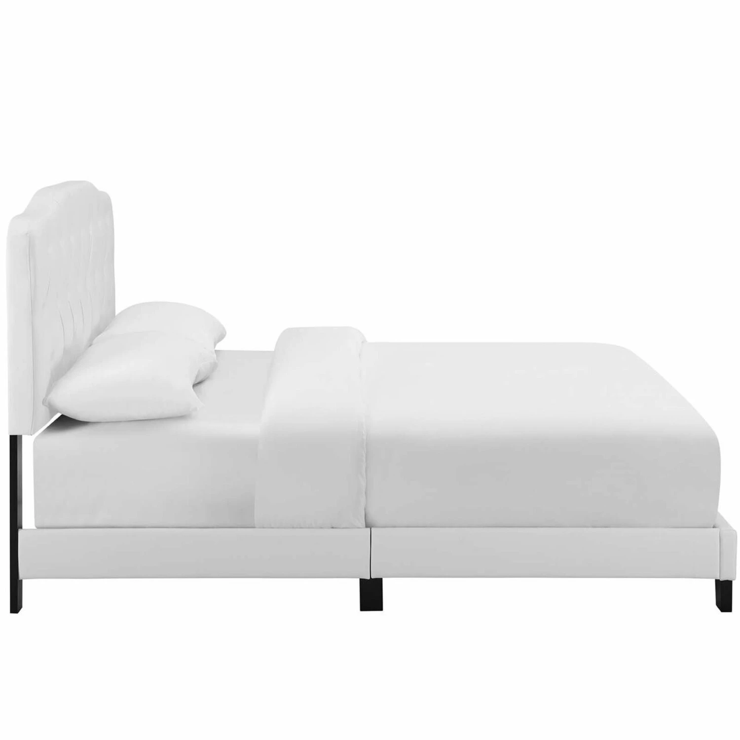 Other Full Bed In White Button-Tufted Faux Leather - Image 6