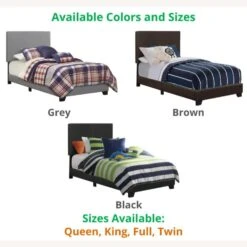 Other Twin Bed Upholstered In Brown Leatherette