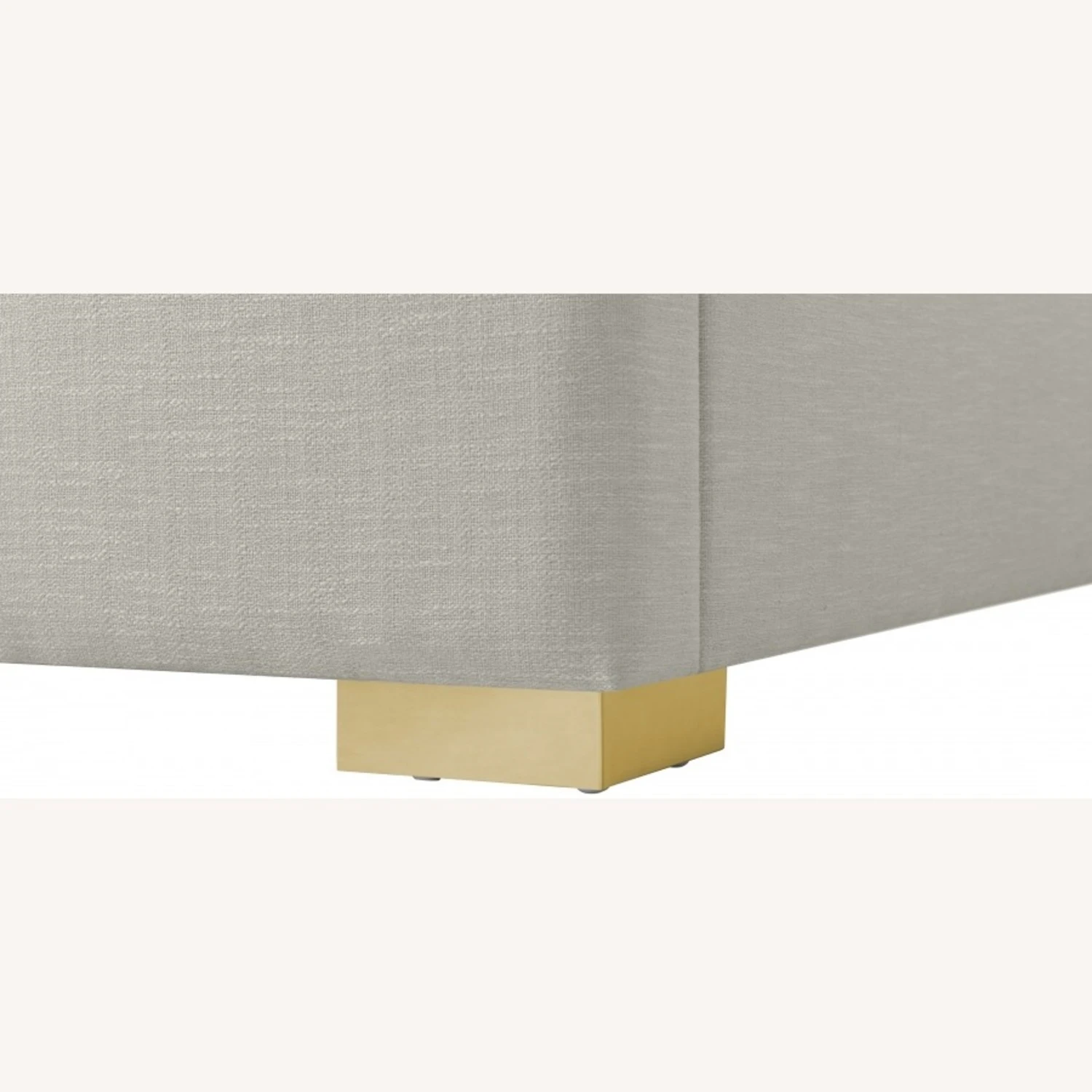 Other Full Bed In Beige Linen Textured Fabric Upholstery - Image 8