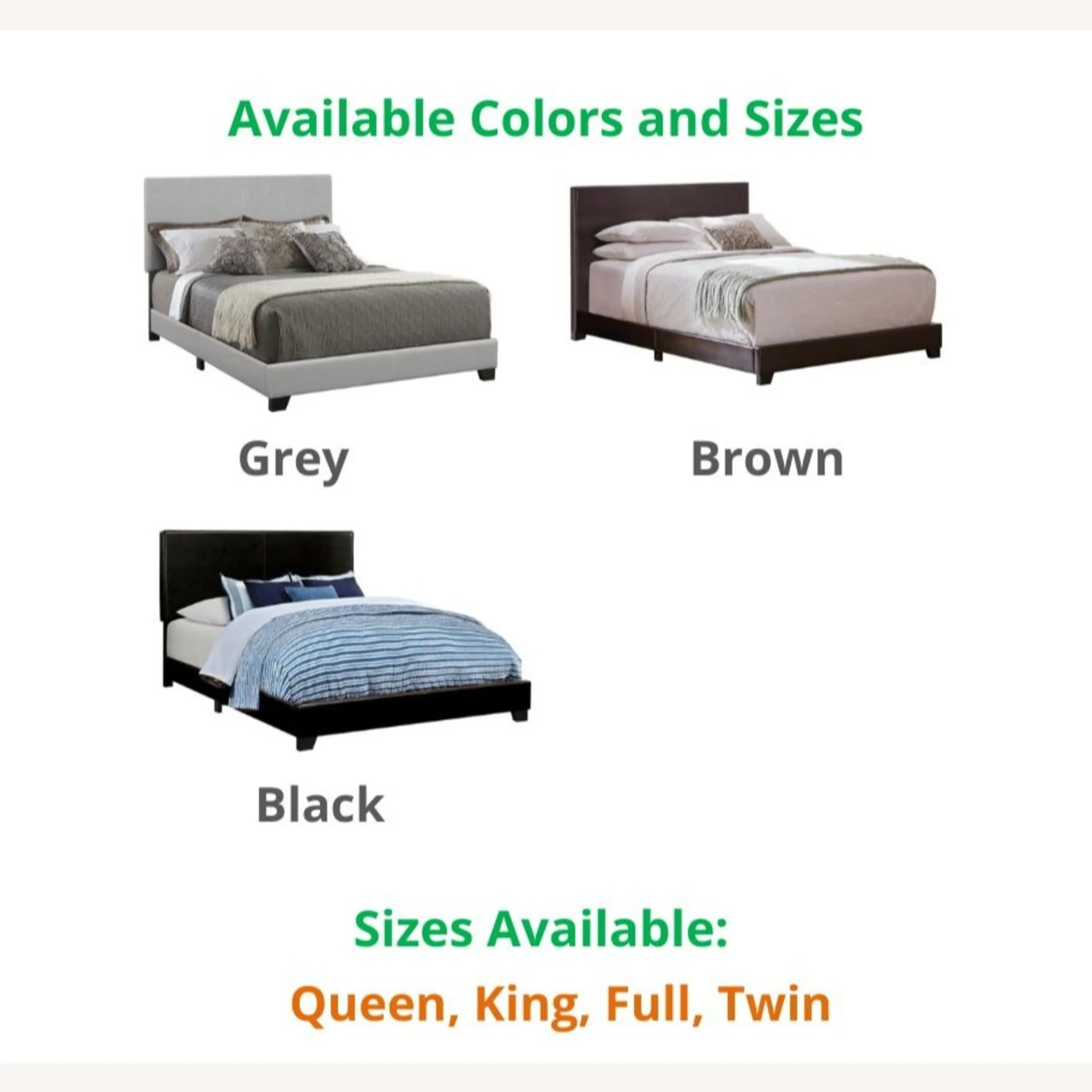 Other Full Bed In Brown Leatherette Upholstery - Image 2