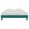 Other Full Platform Bed Frame In Teal Velvet Finish