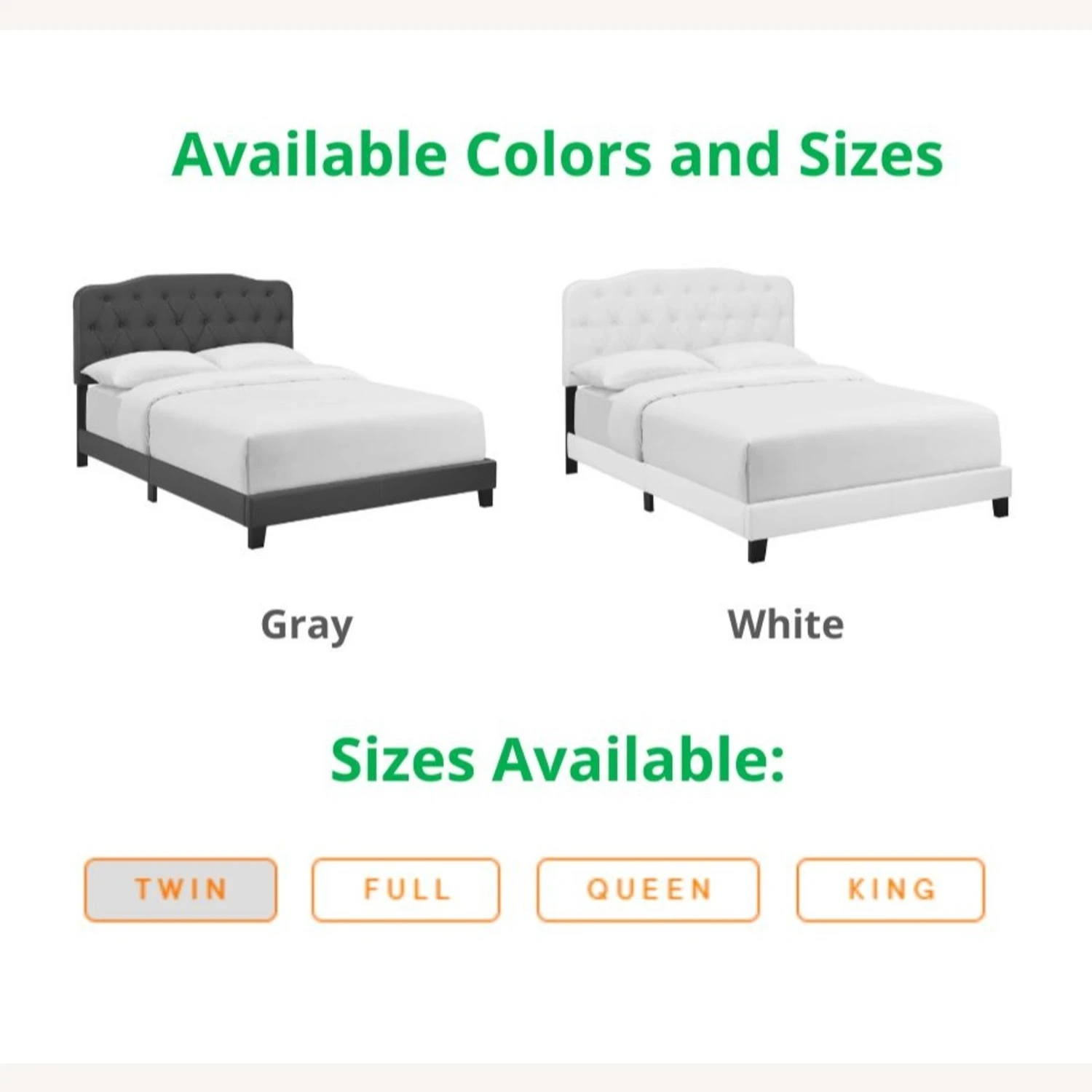 Other Full Bed In Smooth White Leatherette Upholstery - Image 7