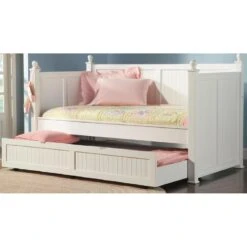 Other Full Bed Upholstered In Blue Fabric W/ Nailhead Headboard