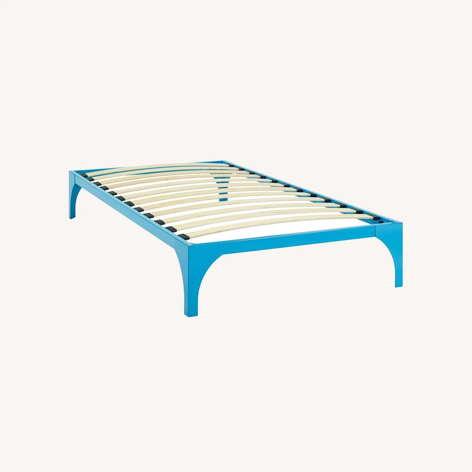 Other Twin Bed In Light Blue Sturdy Steel Frame Finish - Image 4