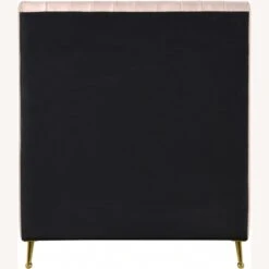 Other Twin Bed In Pink Velvet & Gold Legs W/ Ball Design