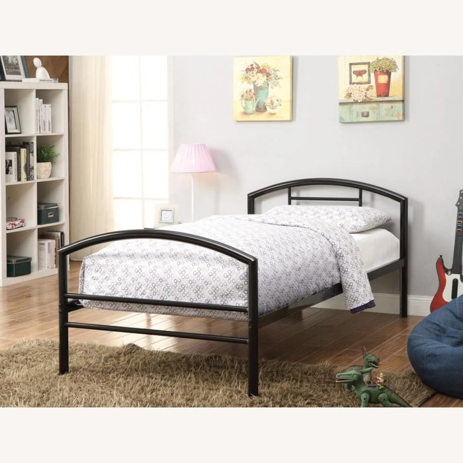 Other Twin Bed In Black Metal Steel Finish
