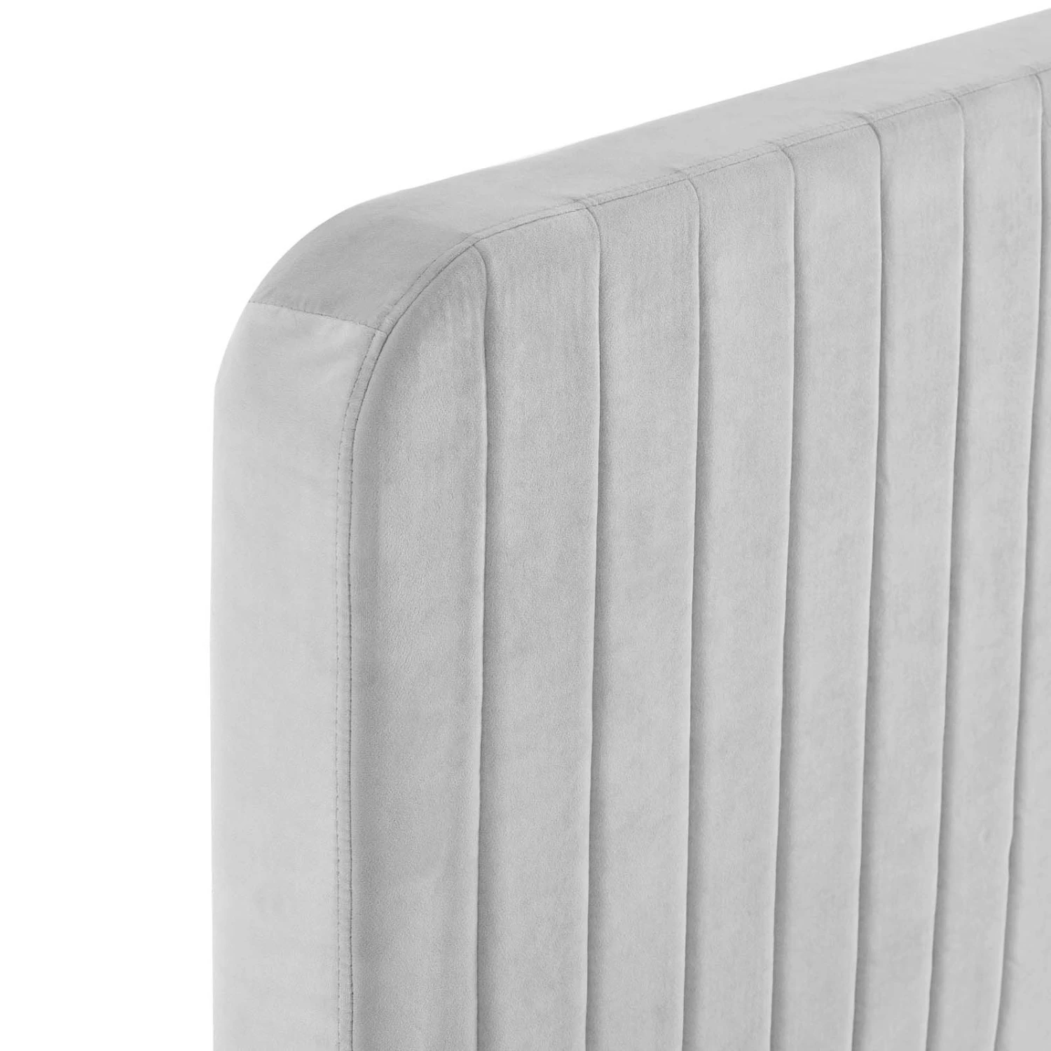 Other Twin Bed In Light Gray Tufted Velvet Fabric Finish - Image 7